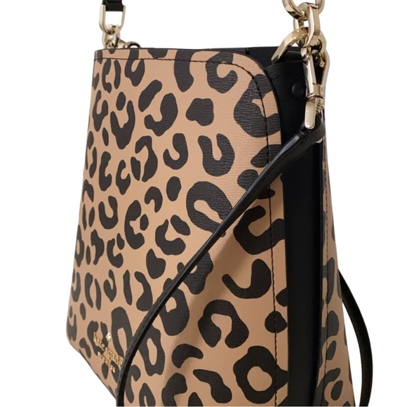 Kate Spade New York Darcy Graphic Leopard Small Bucket Bag - Picture 3 of 6